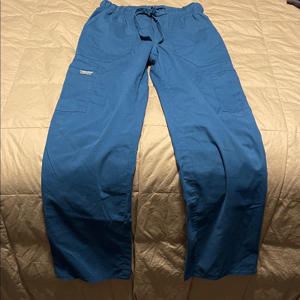 Men's  Teal Blue Cherokee Scrub Pants